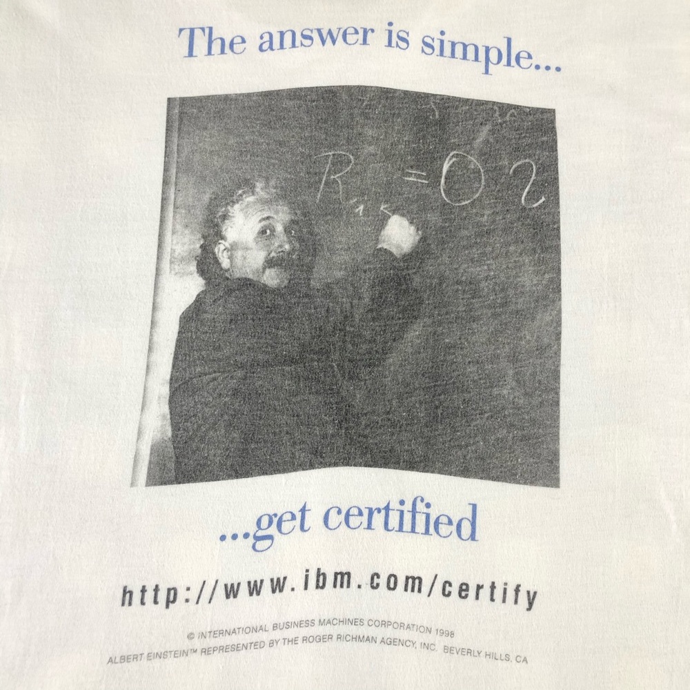 IBM Albert Einstein Certified Pro 1998 Vintage Tee - Picture 5 of 10